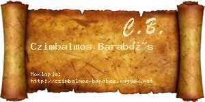 Czimbalmos Barabás névjegykártya